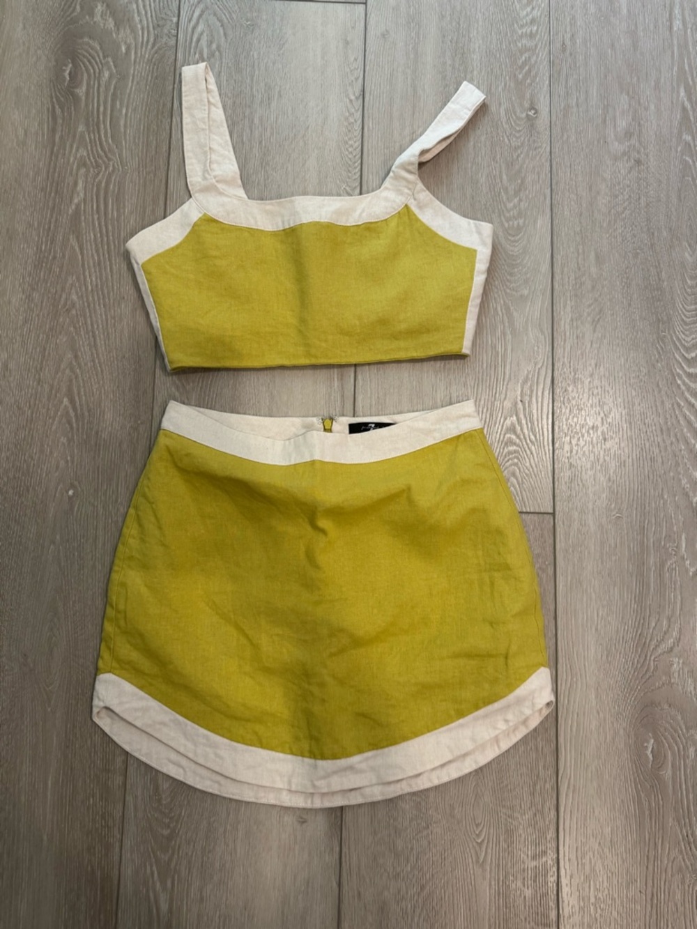 Two-Piece Crop Top and Mini Skirt Set